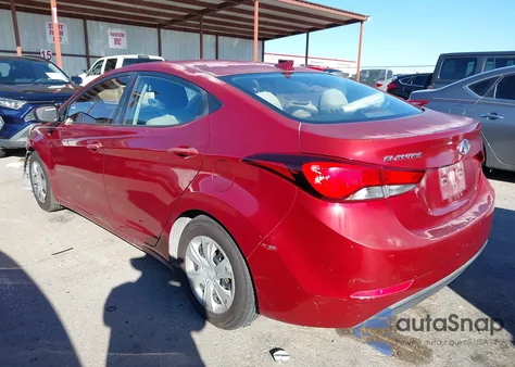 2016 Hyundai Elantra Se z USA, uszkodzony, nr VIN 5NPDH4AE7GH789059
